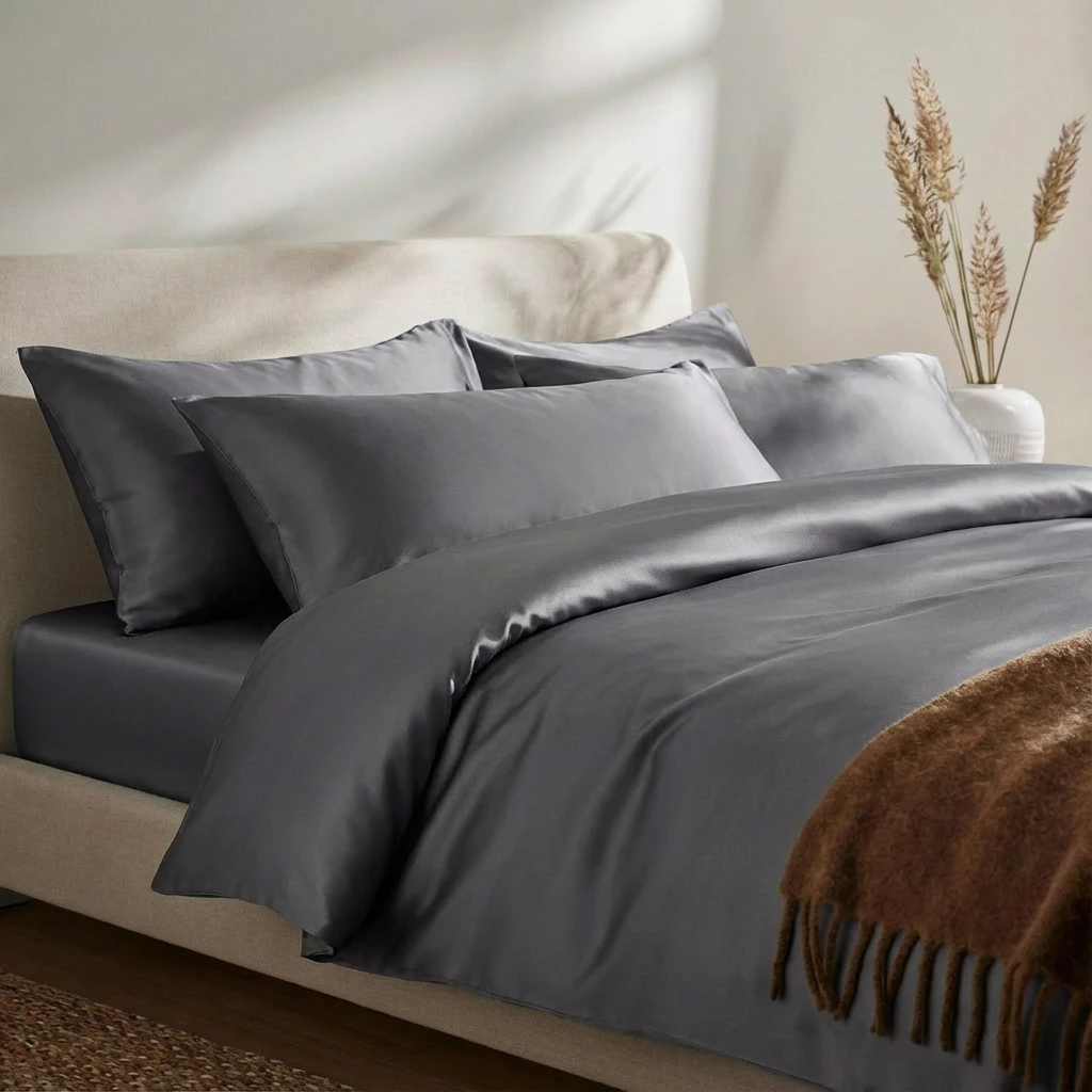 Vỏ Chăn Lụa Tencel 60s Màu Trơn 32