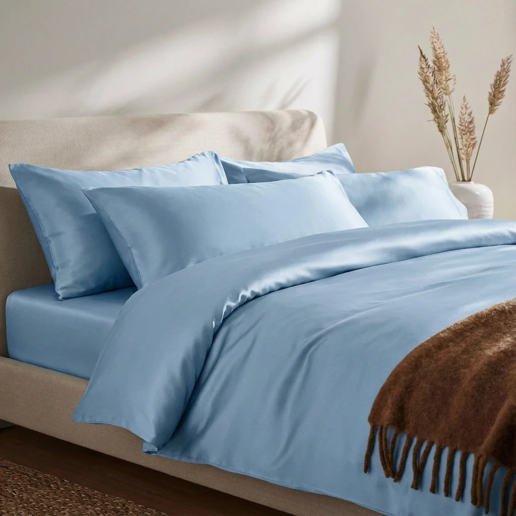 Vỏ Chăn Lụa Tencel 60s Màu Trơn 26