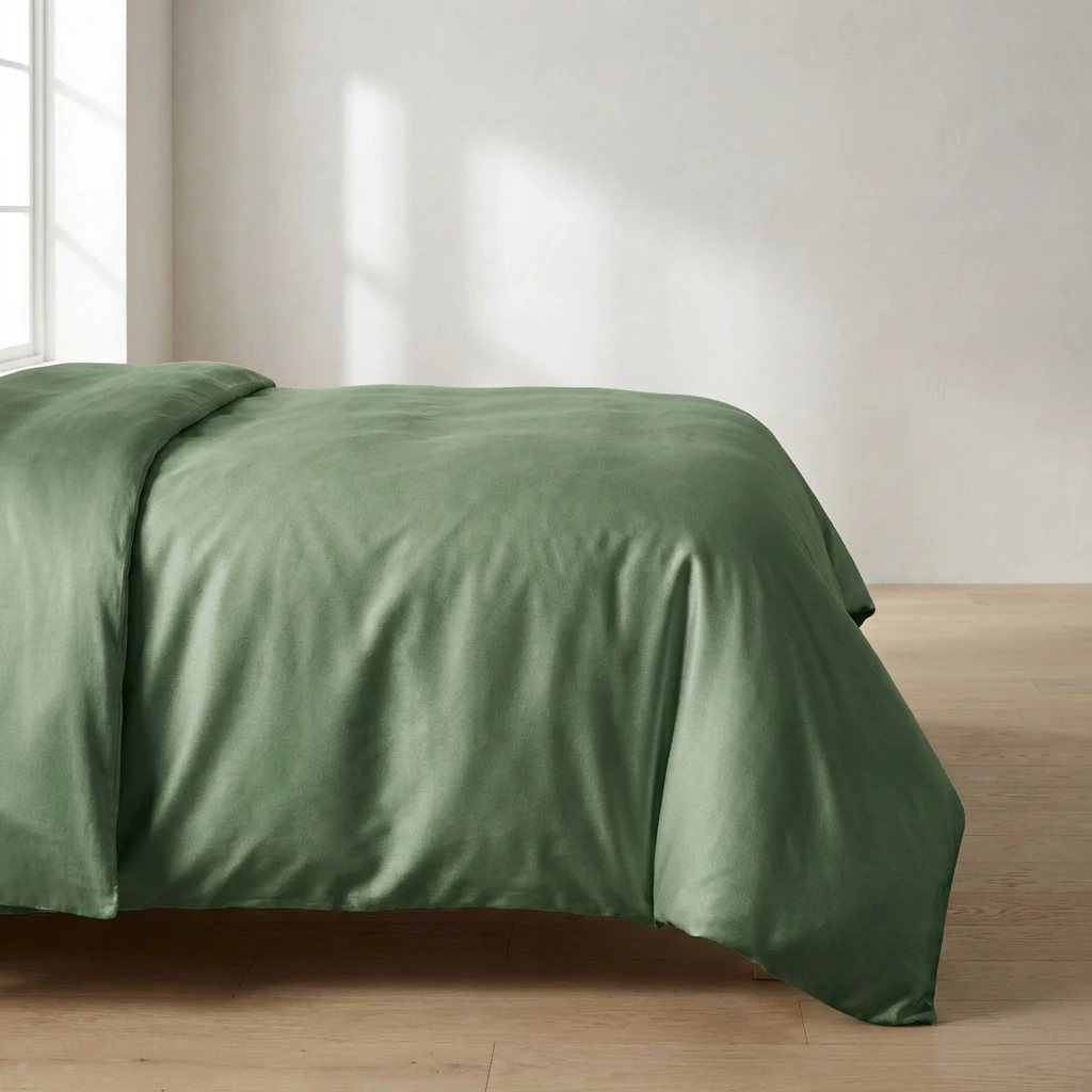 Vỏ Chăn Cotton Satin Màu Trơn 1