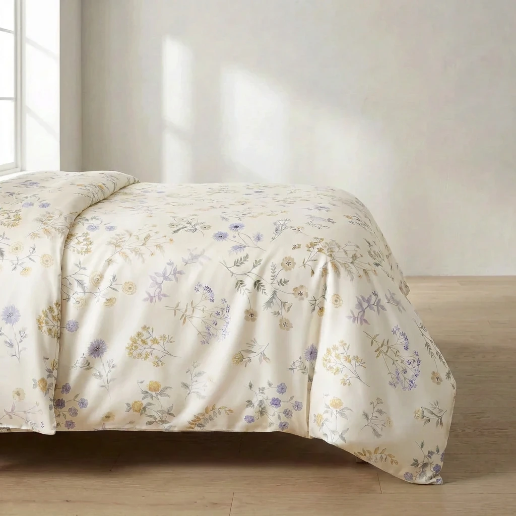 Vỏ Chăn Lụa Tencel 60s Hoạ Tiết 1