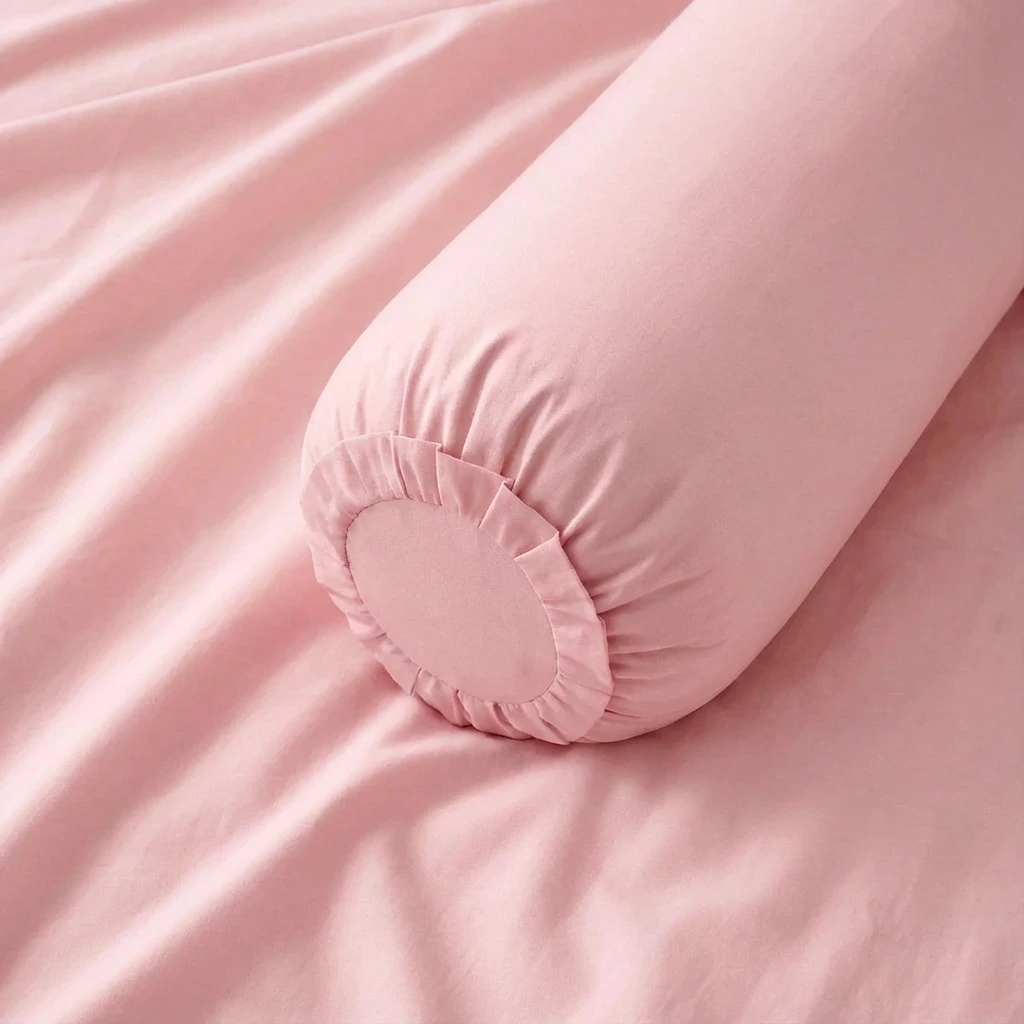 Vỏ Gối Ôm Cotton Satin Màu Trơn 8