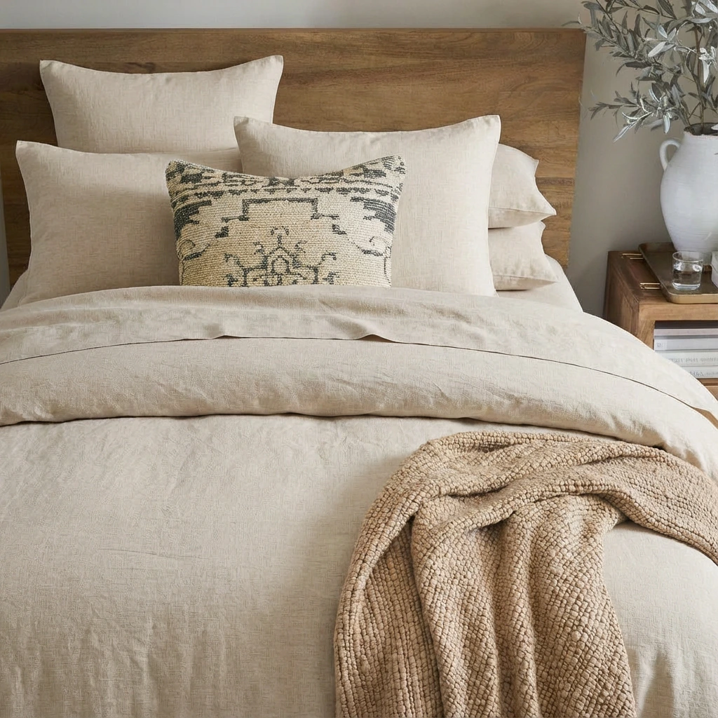 Ga Giường Cotton Washed Bo Thun 11