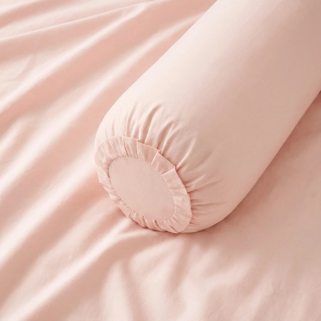 Vỏ Gối Ôm Cotton Satin Màu Trơn 1