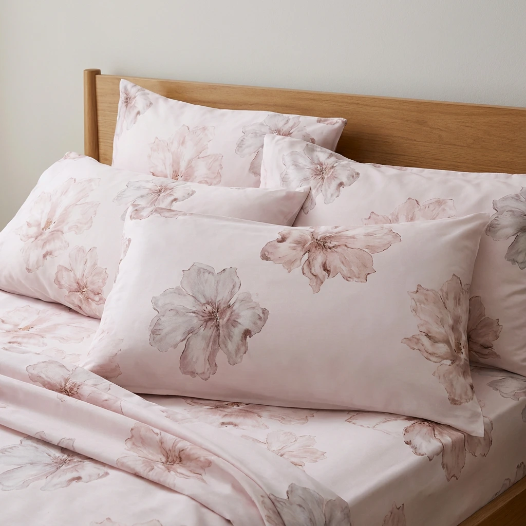 Bộ Ga Gối 3 món Lụa Tencel 60s Họa Tiết 9