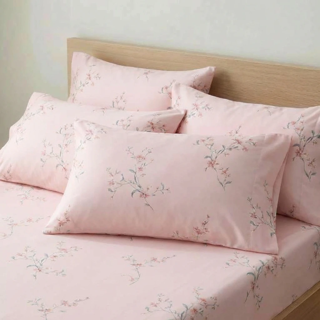 Bộ Ga Gối 3 món Lụa Tencel 60s Họa Tiết 13