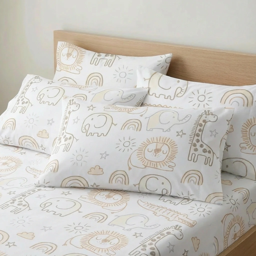 Bộ Ga Gối 3 món Lụa Tencel 60s Họa Tiết 7