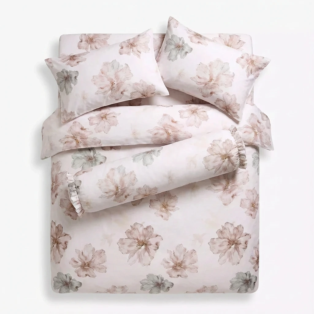 Bộ Ga Gối 4 món Lụa Tencel 60s Họa Tiết 7