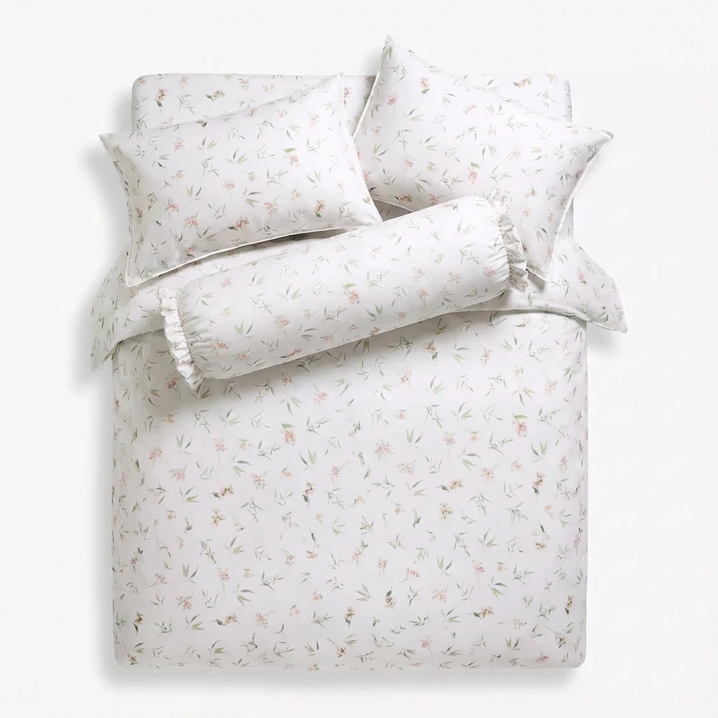 Bộ Ga Gối 4 món Lụa Tencel 60s Họa Tiết 8