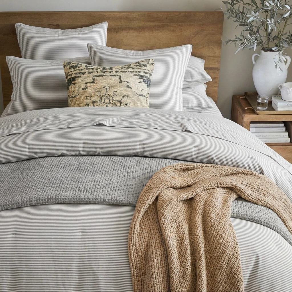 Ga Giường Cotton Washed Bo Thun 10