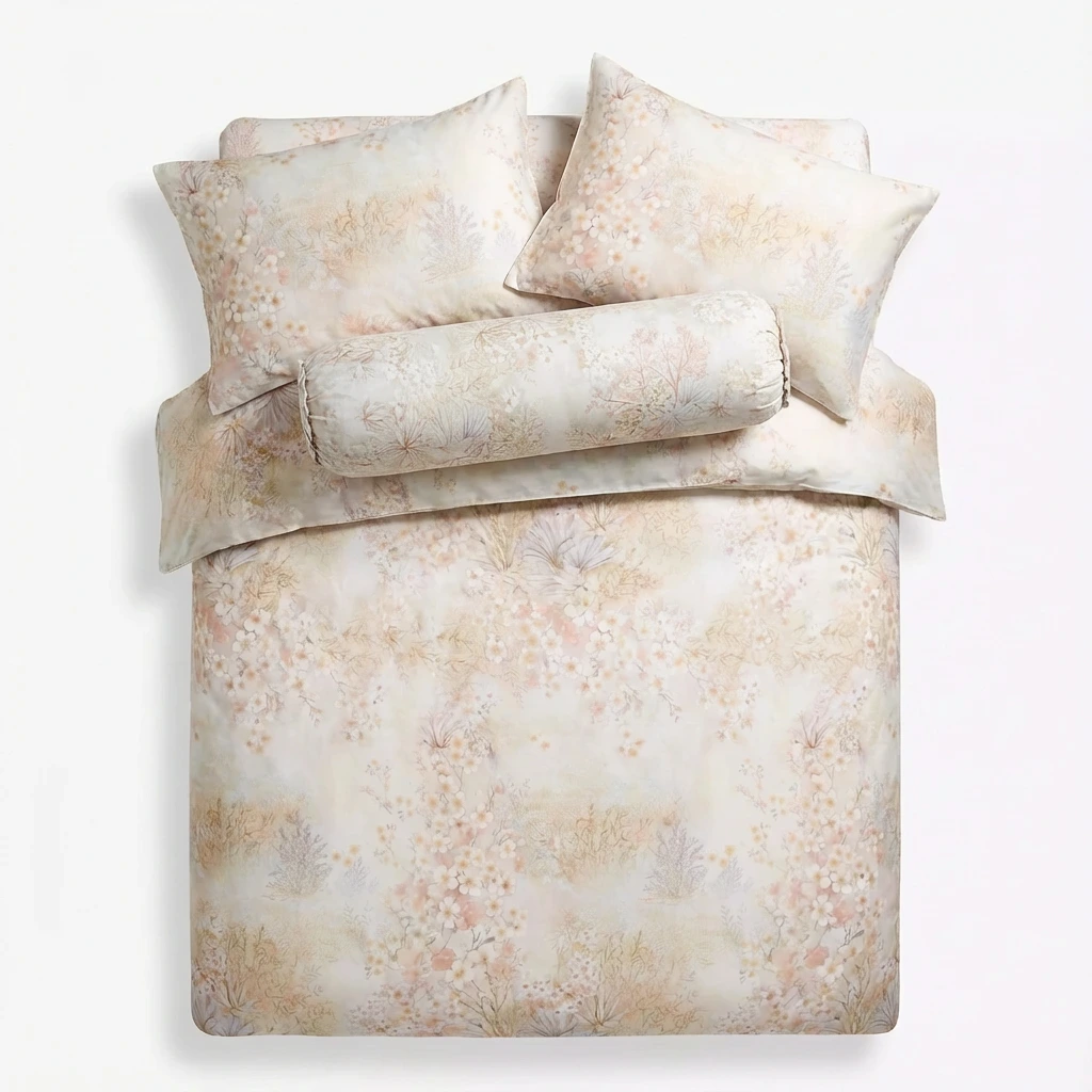 Bộ Ga Gối 4 món Lụa Tencel 60s Họa Tiết 12