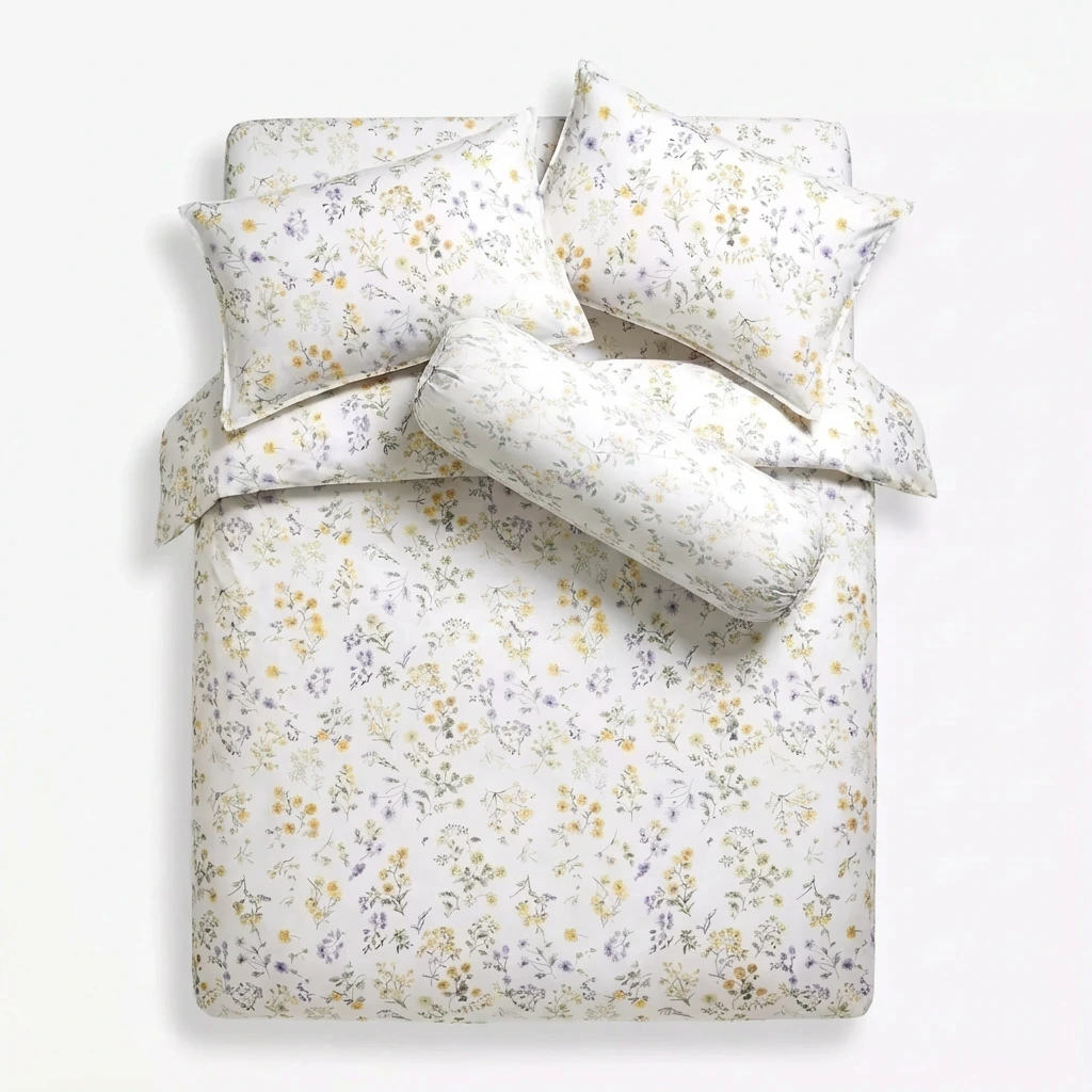 Bộ Ga Gối 4 món Lụa Tencel 60s Họa Tiết 10