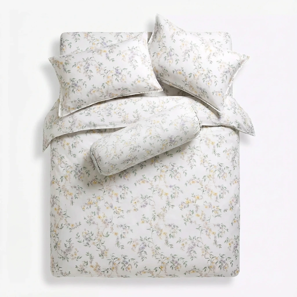 Bộ Ga Gối 4 món Lụa Tencel 60s Họa Tiết 3