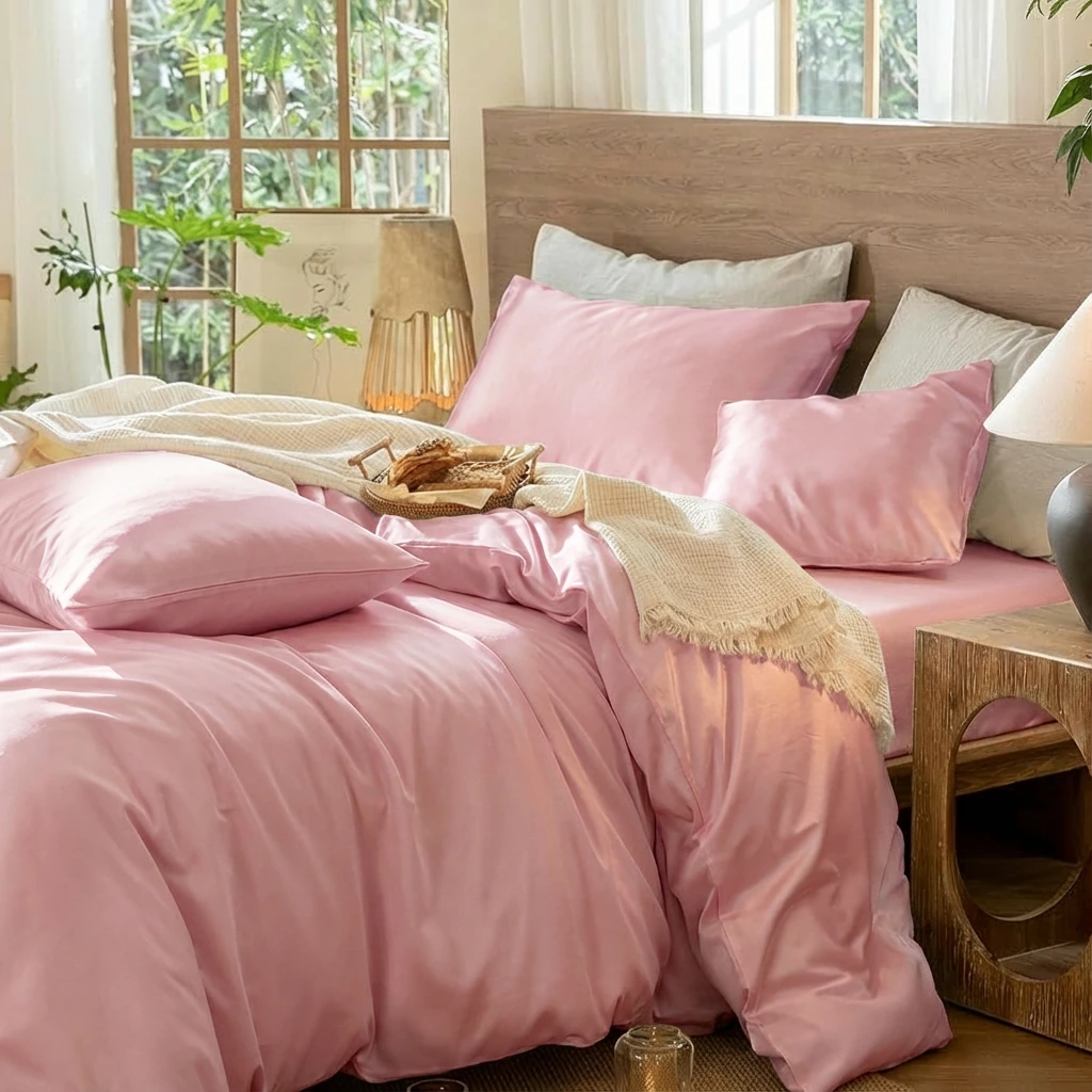 Vỏ Chăn Lụa Tencel 60s Màu Trơn 2