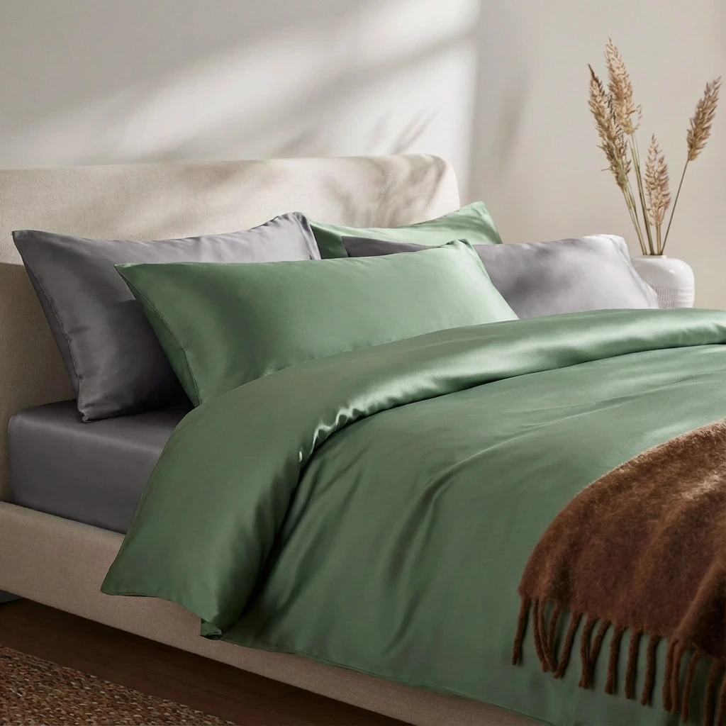 Vỏ Chăn Lụa Tencel 60s Màu Trơn 21