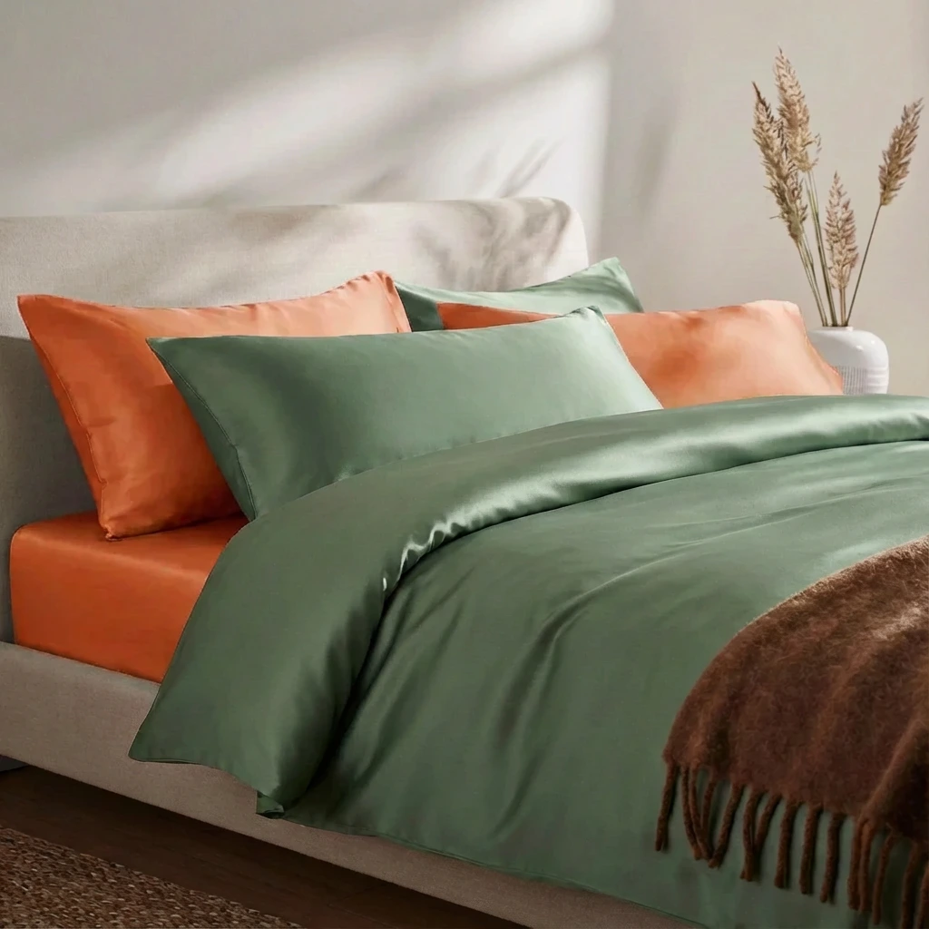 Vỏ Chăn Lụa Tencel 60s Màu Trơn 16