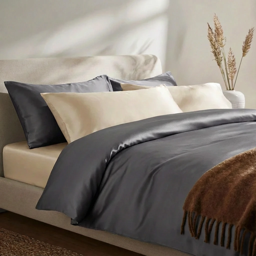 Vỏ Chăn Lụa Tencel 60s Màu Trơn 19