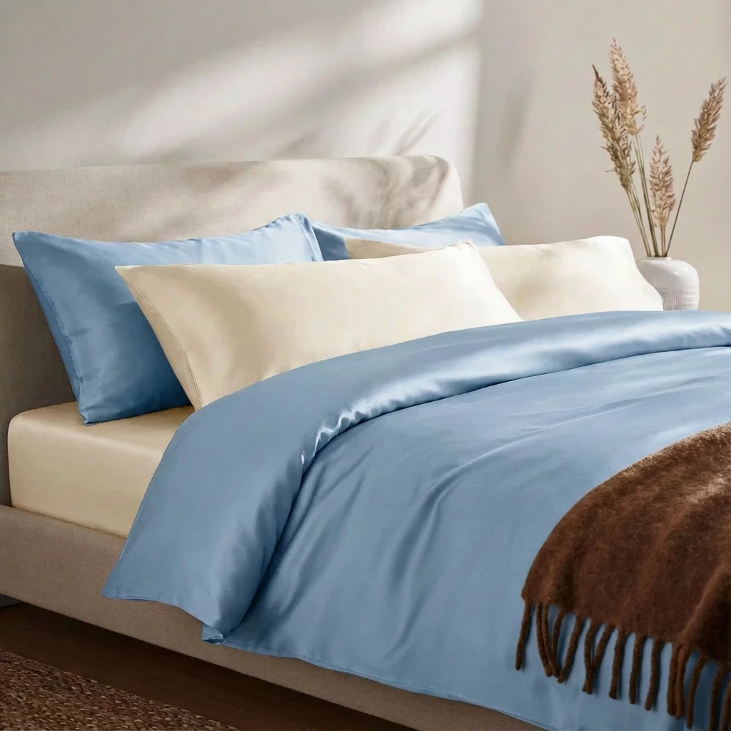 Vỏ Chăn Lụa Tencel 60s Màu Trơn 8