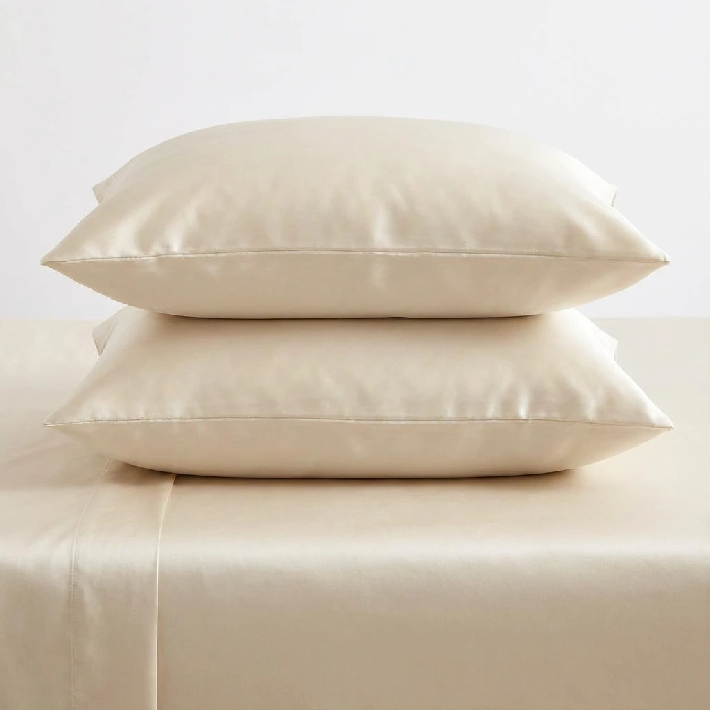 Bộ Ga Gối 3 món Lụa Tencel 60s Màu Trơn 25