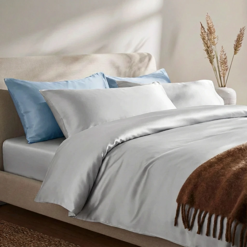 Vỏ Chăn Lụa Tencel 60s Màu Trơn 10