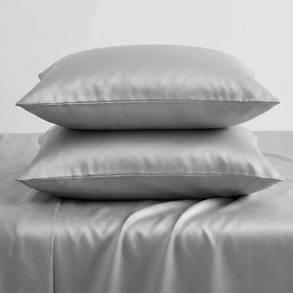 Bộ Ga Gối 3 món Lụa Tencel 60s Màu Trơn 35