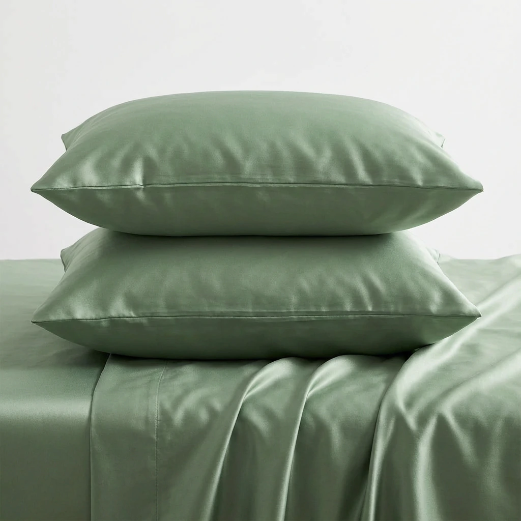 Bộ Ga Gối 3 món Lụa Tencel 60s Màu Trơn 28