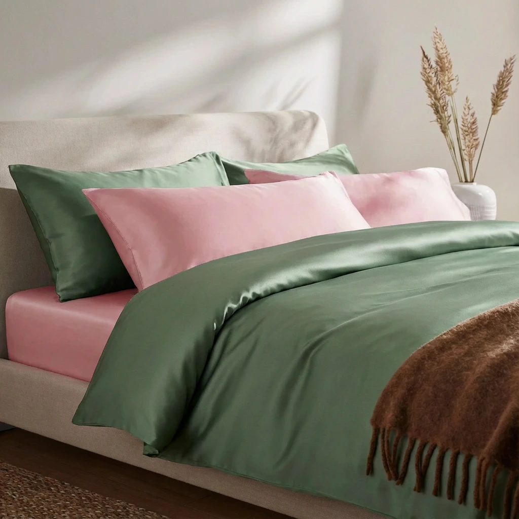 Vỏ Chăn Lụa Tencel 60s Màu Trơn 5