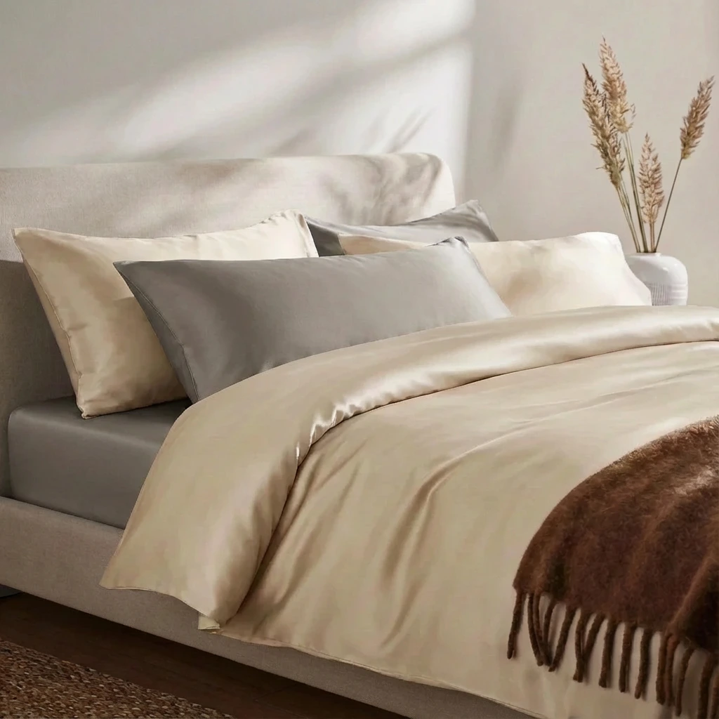 Vỏ Chăn Lụa Tencel 60s Màu Trơn 7