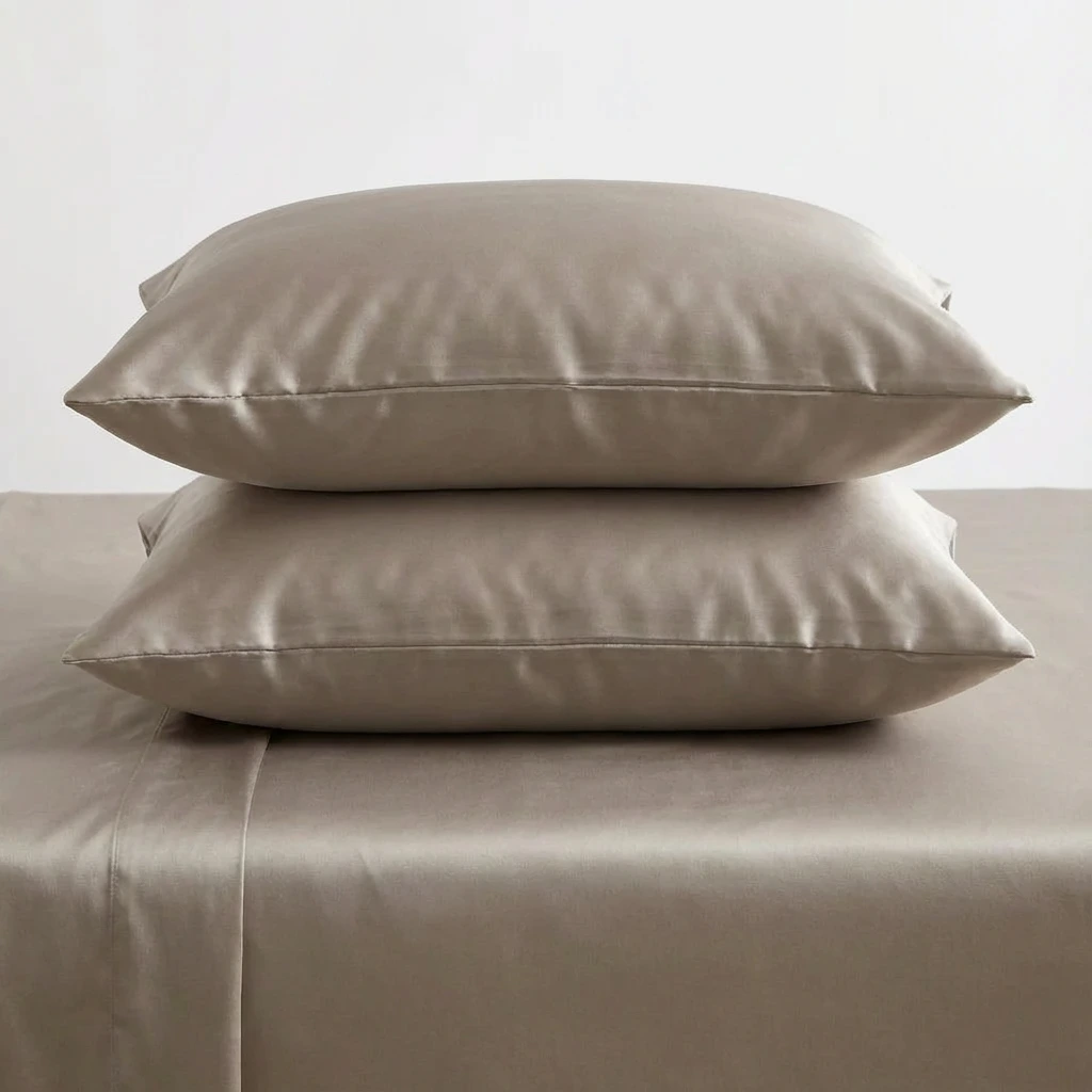 Bộ Ga Gối 3 món Lụa Tencel 60s Màu Trơn 33