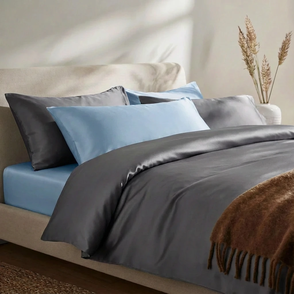 Vỏ Chăn Lụa Tencel 60s Màu Trơn 11