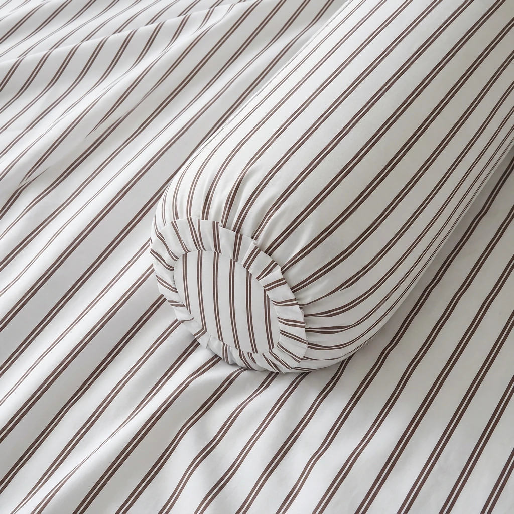 Bolster case / Vỏ gối ôm lụa Tencel 60s Hoạ Tiết 70x100 có bèo 9