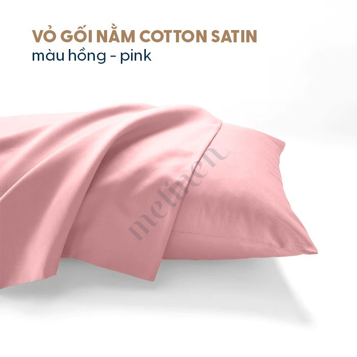 Vỏ Gối Dài Cotton Satin 43x130 cm Màu Trơn