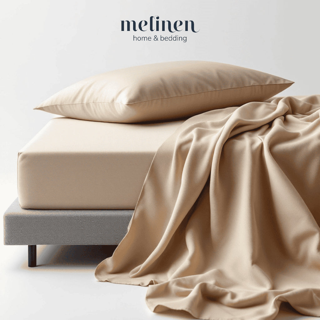 Bộ Ga Gối 4 món Lụa Tencel 60s Màu Trơn