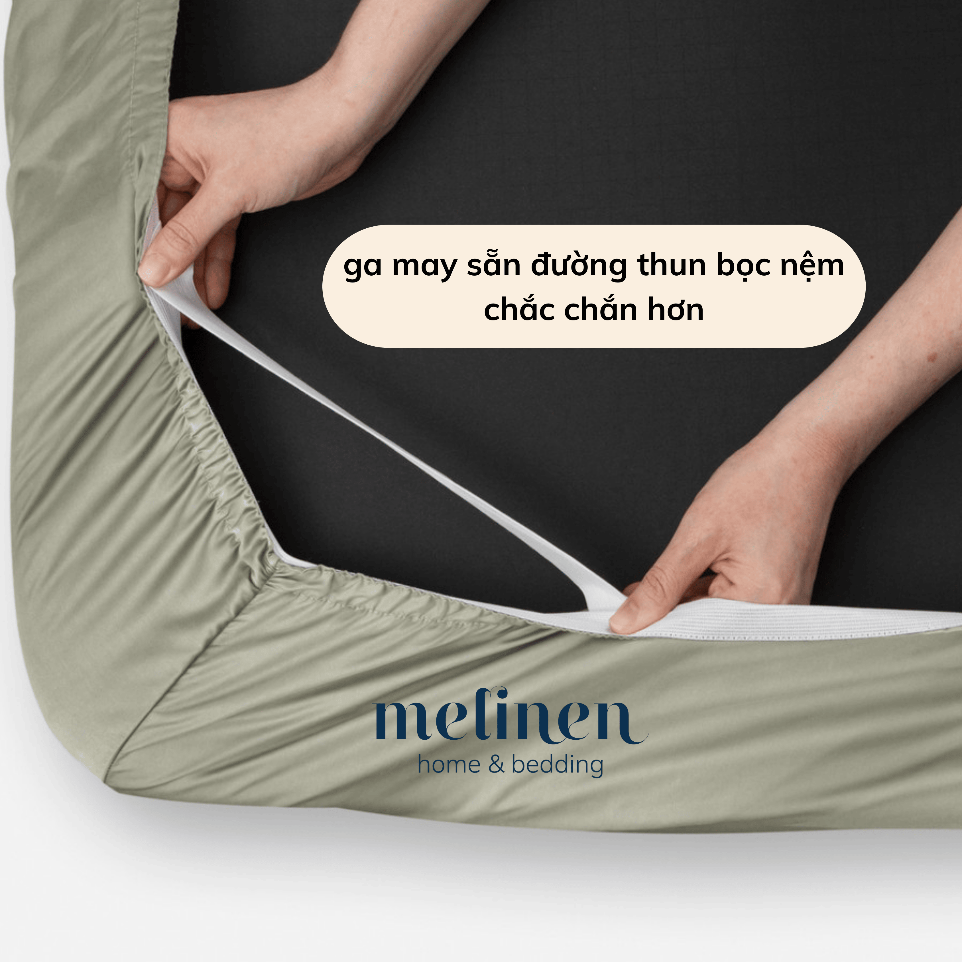 Ga Giường Cotton Satin Màu Trơn