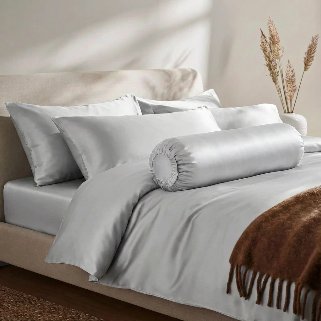 Bộ Ga Gối 4 món Lụa Tencel 60s Màu Trơn 15