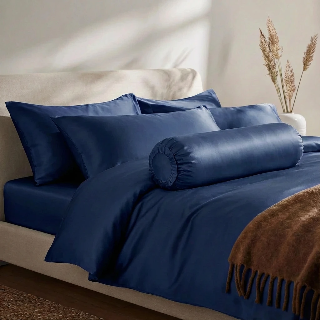 Bộ Ga Gối 4 món Lụa Tencel 60s Màu Trơn 13