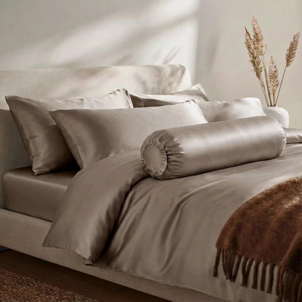 Bộ Ga Gối 4 món Lụa Tencel 60s Màu Trơn 16