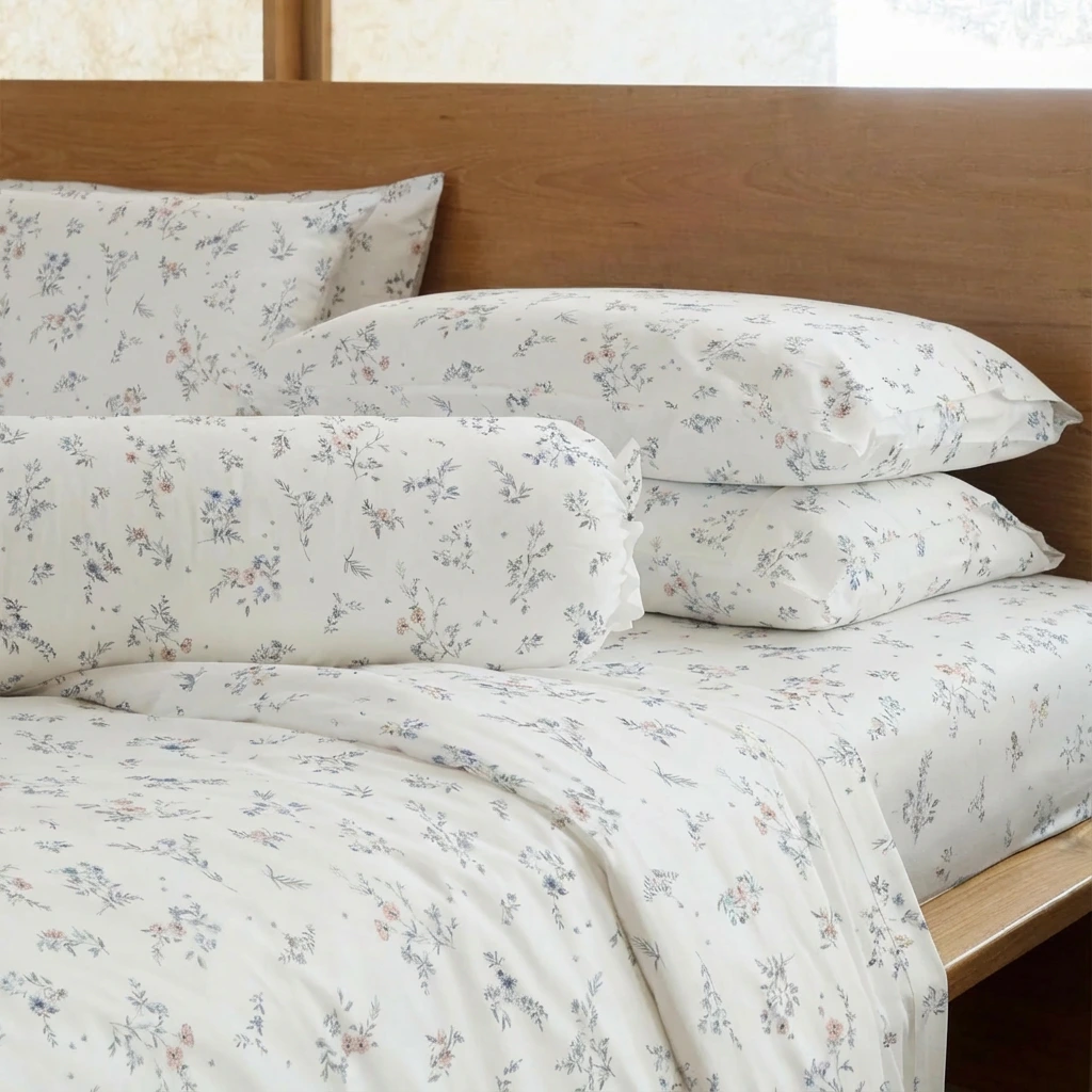 Bộ Ga Gối 3 món Lụa Tencel 60s Họa Tiết 10