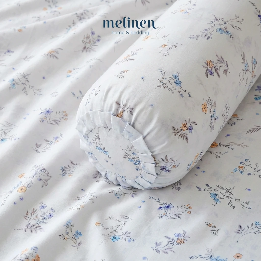 Bolster case / Vỏ gối ôm lụa Tencel 60s Hoạ Tiết 70x100 có bèo 8