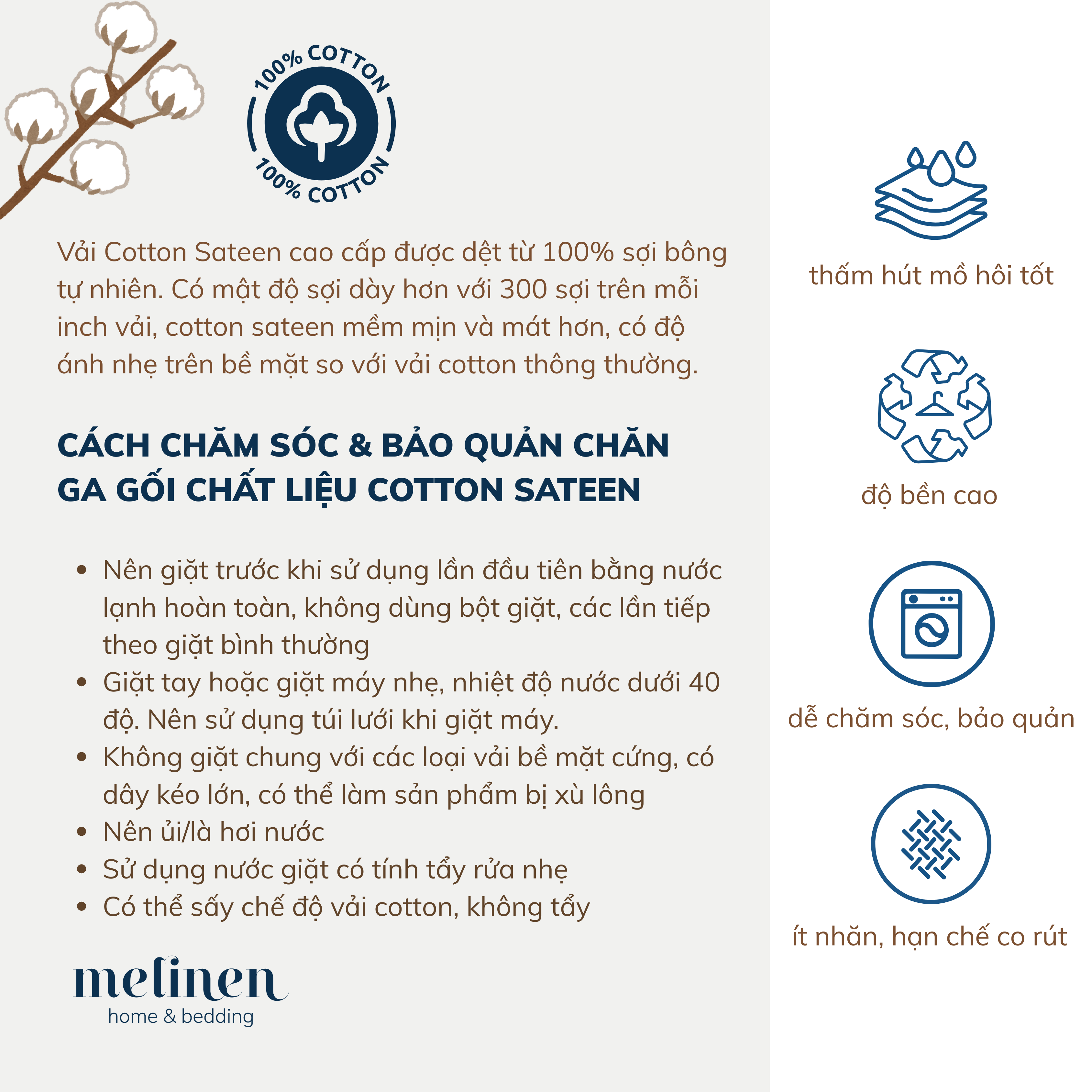 Vỏ Gối Ôm Cotton Satin Có Dây Rút 3
