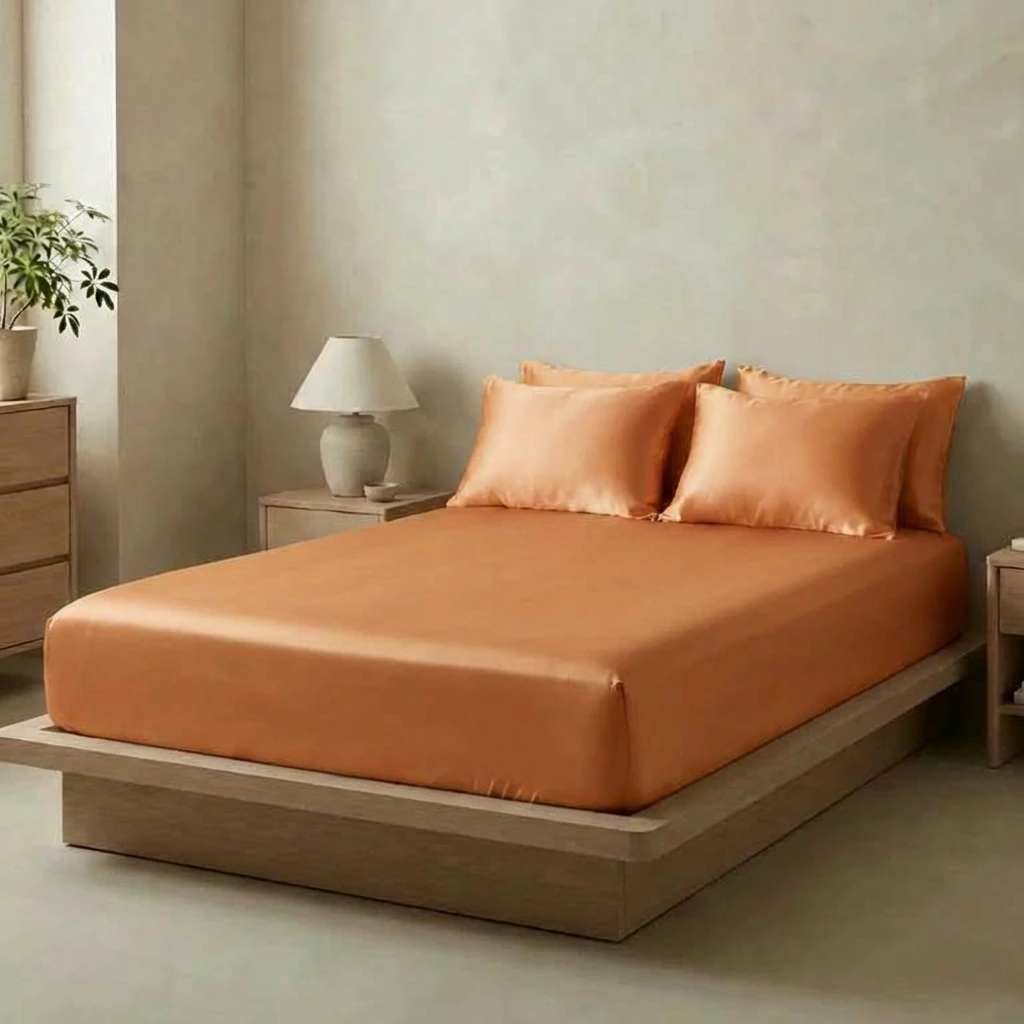 Bộ Ga Gối 3 món Lụa Tencel 60s Màu Trơn 1
