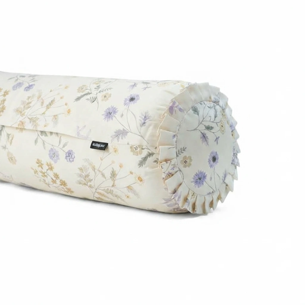 Bolster case / Vỏ gối ôm lụa Tencel 60s Hoạ Tiết 70x100 có bèo 2