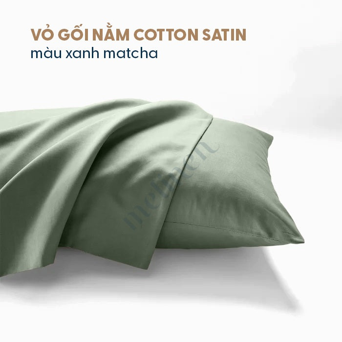 Vỏ Gối Dài Cotton Satin 43x130 cm Màu Trơn