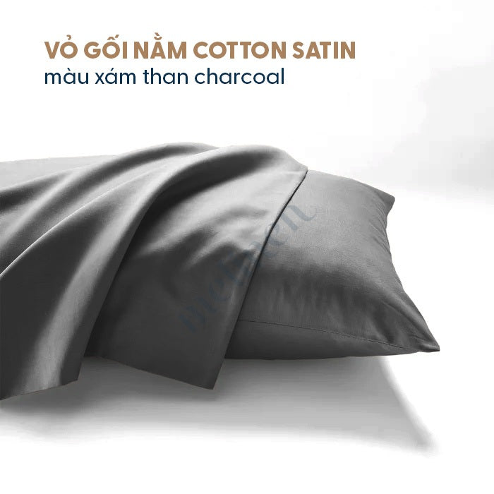 Vỏ Gối Dài Cotton Satin 43x130 cm Màu Trơn