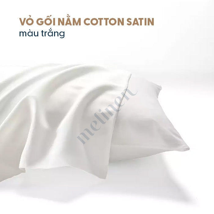 Vỏ Gối Dài Cotton Satin 43x130 cm Màu Trơn