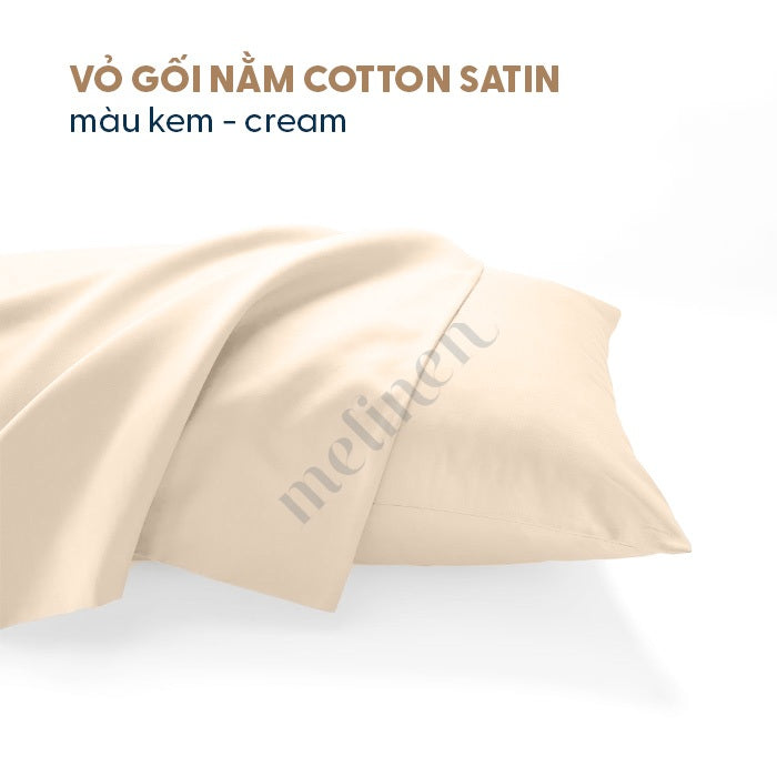 Vỏ Gối Dài Cotton Satin 43x130 cm Màu Trơn