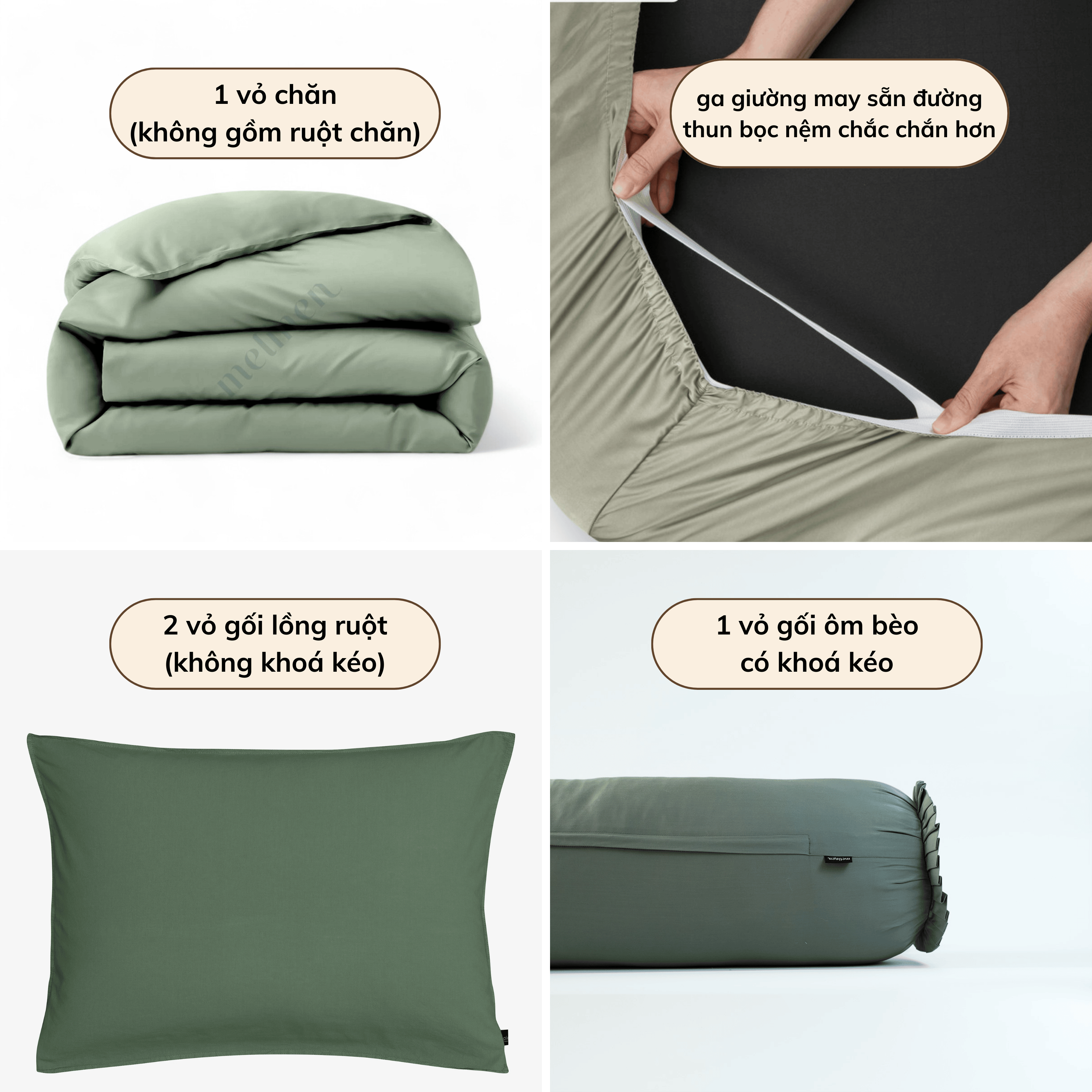 Bộ Ga Gối 4 món Lụa Tencel 60s Họa Tiết 3